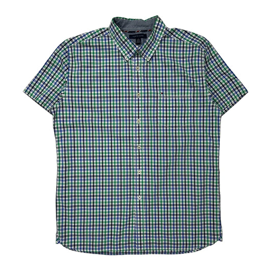 Tommy Hilfiger Checked Short Sleeve Shirt - XL Multicoloured Cotton