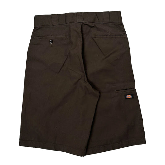 Dickies Baggy Shorts - 32W 11L Brown Cotton Blend