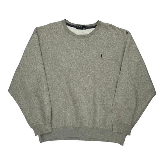 Polo By Ralph Lauren Sweatshirt - XL Grey Cotton