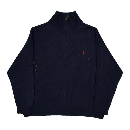 Polo By Ralph Lauren 1/4 Zip - 4XL Navy Wool