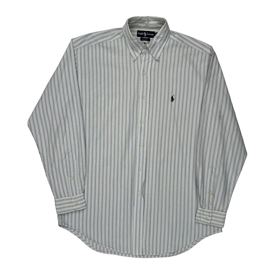 Ralph Lauren Striped Shirt - Medium Blue Cotton