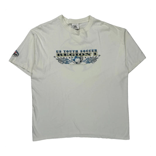 US Youth Soccer Region I Championships Adidas Graphic T-Shirt - Large White Cotton