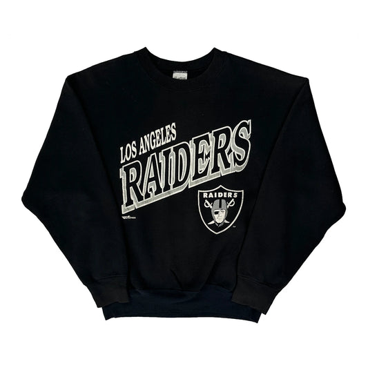 Los Angeles Raiders Fruit Of The Loom Nfl Sweatshirt - Large Black Cotton Blend