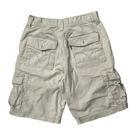 Levis Cargo Shorts - 28W 10L Beige Cotton