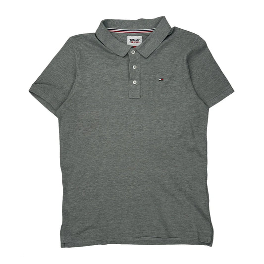 Tommy Jeans Polo Shirt - Large Grey Cotton