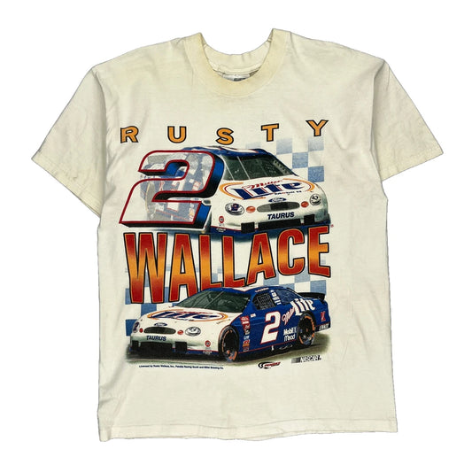 Rusty Wallace Competitors View Nascar T-Shirt - Large Cream Cotton