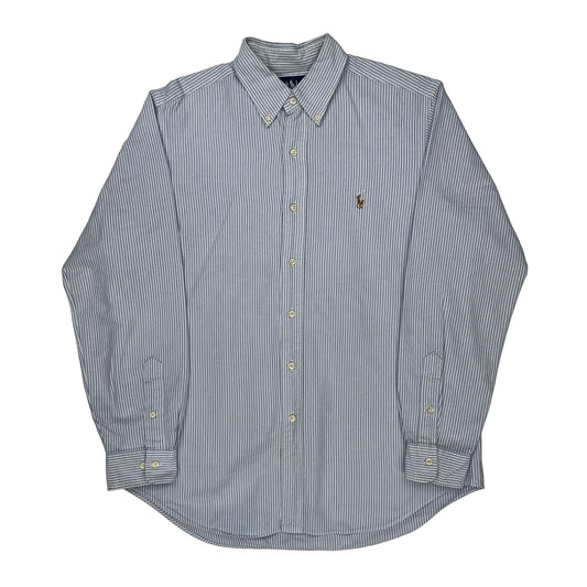 Ralph Lauren Striped Shirt - Large Blue Cotton