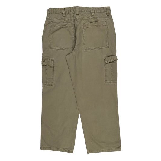Wrangler Cargo Trousers - 36W 30L Khaki Cotton