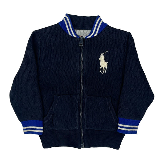 Age 2 Polo By Ralph Lauren Zip Up - 2XS Navy Cotton