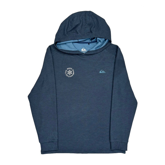 Vintage Quiksilver Hoodie - Medium Blue Polyester