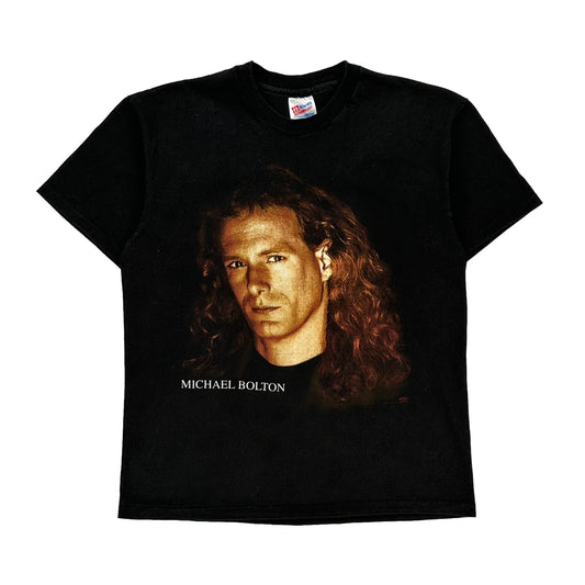 Michael Bolton 1993 Tour Hanes Band T-Shirt - Large Black Cotton