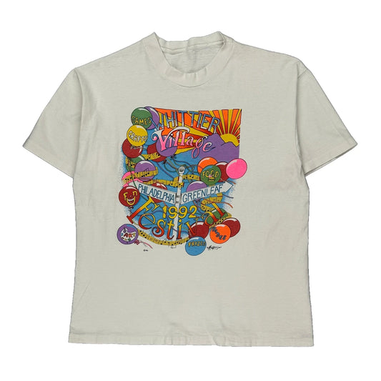 Whittier Village Festival 1992 Anvil T-Shirt - Medium Multicoloured Cotton