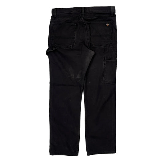Dickies Carpenter Trousers - 32W 29L Black Cotton Blend