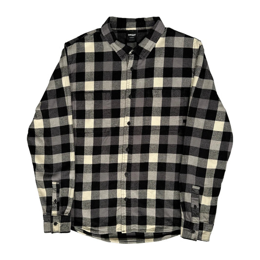 Oakley Checked Flannel Shirt - XL Black Cotton