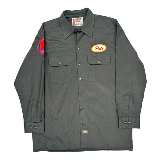Dickies Shirt - Medium Black Polyester Blend