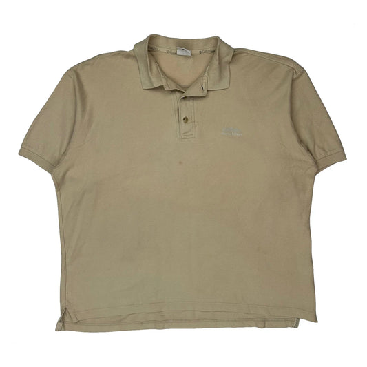 Columbia Polo Shirt - Large Beige Cotton