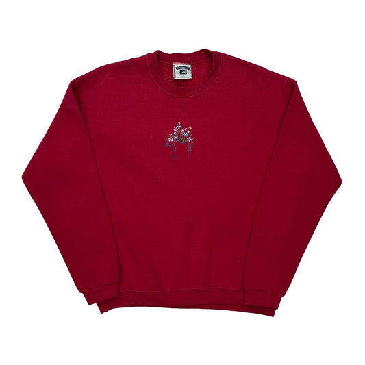 Lee Sweatshirt - Large Red Cotton