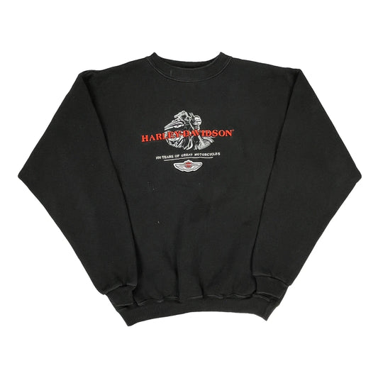 100 Years Of Great Motorcycles Harley Davidson Graphic Sweatshirt - XL Black Cotton