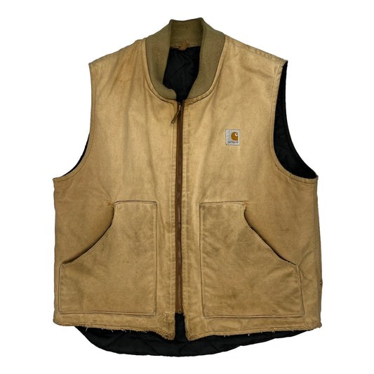 Carhartt Brn Gilet - Large Beige Cotton