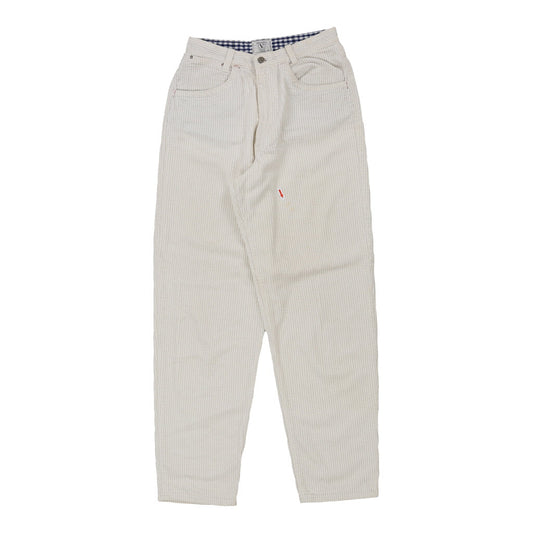 Age 14 Valentino Cord Trousers - 26W 30L White Cotton