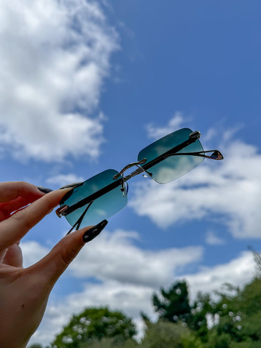 Tokyo Rimless Rectangle Sunglasses