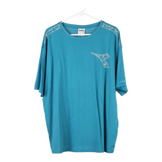 Vintage blue Diadora T-Shirt - mens x-large