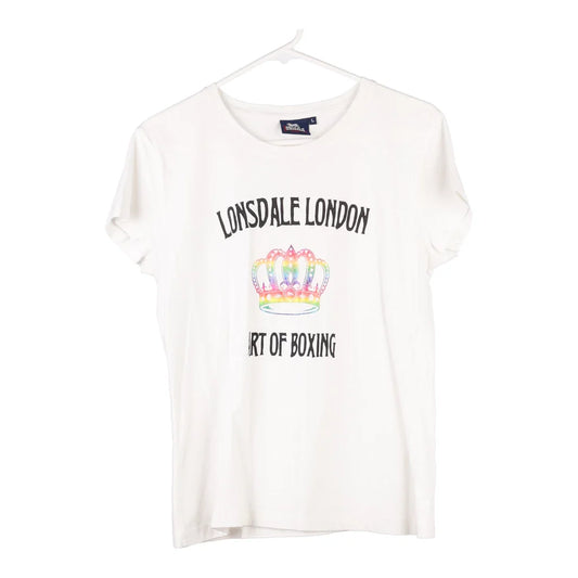 Vintage white Lonsdale T-Shirt - womens large
