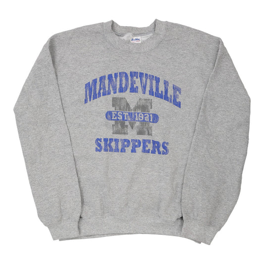 Vintage grey Mandeville Skippers Gildan Sweatshirt - mens medium