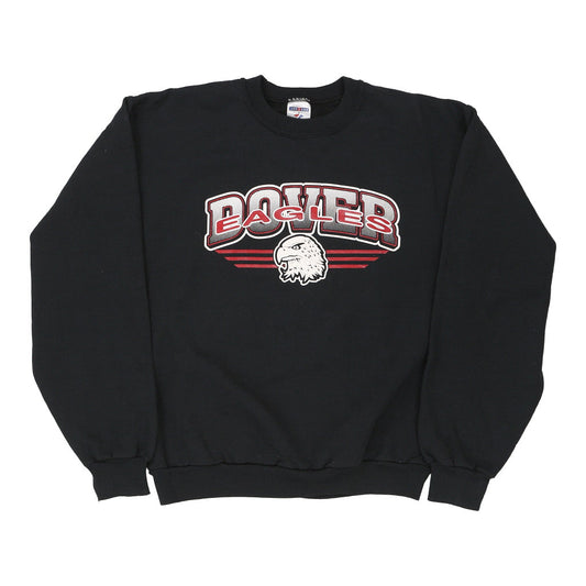 Vintage black Dover Eagles Jerzees Sweatshirt - mens small