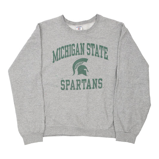 Vintage grey Michigan State Spartans Jerzees Sweatshirt - mens medium