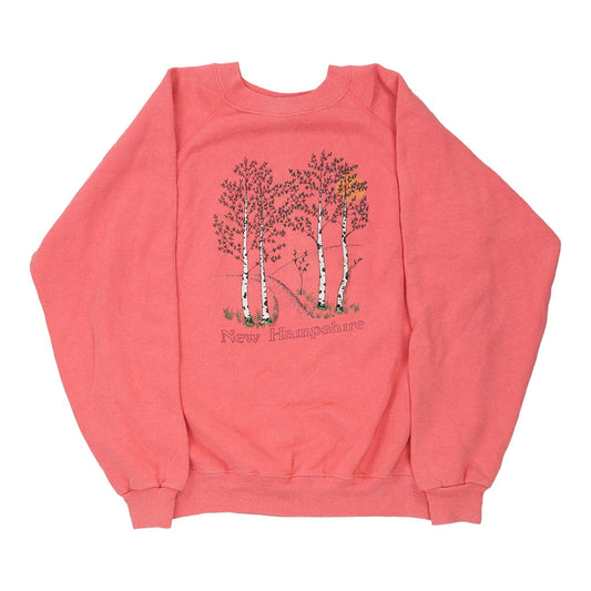 Vintage pink 1980's New Hampshire Hanes Sweatshirt - womens large