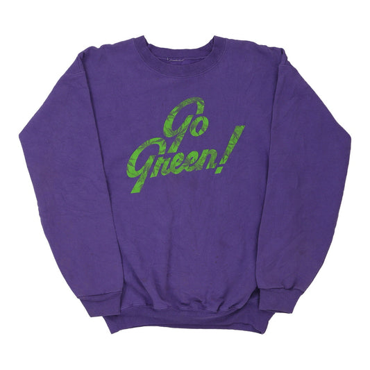 Vintage purple Go Green Unbranded Sweatshirt - womens medium