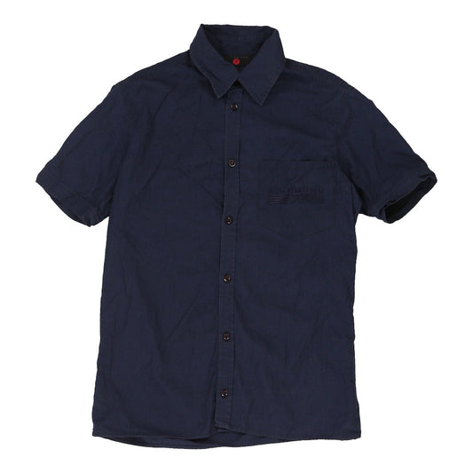 Vintage navy Age 12 Richmond Short Sleeve Shirt - boys medium