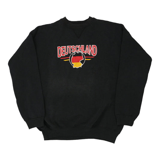 Vintage black Deutschland Unbranded Sweatshirt - mens x-large