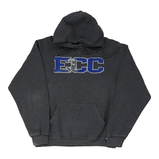 Vintage grey ECC Russell Athletic Hoodie - mens large