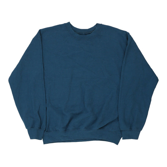 Vintage blue Blank Unbranded Sweatshirt - mens medium