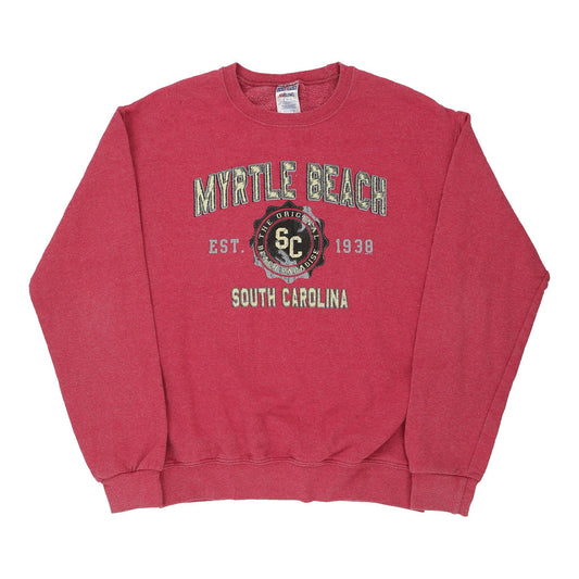 Vintage pink Myrtle Beach South Carolina Jerzees Sweatshirt - womens small