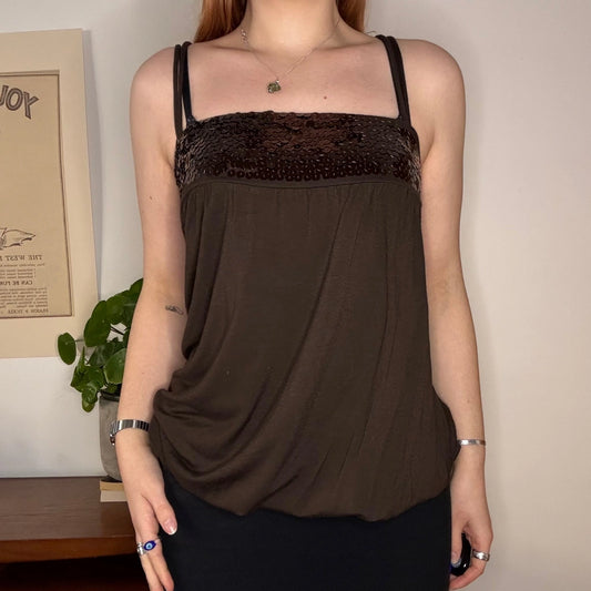 Vintage brown Unbranded Top - womens large