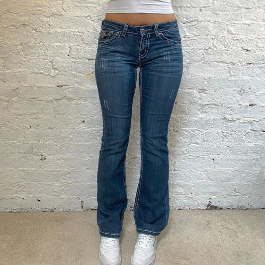 Vintage blue Miss Chic Jeans - womens 30" waist