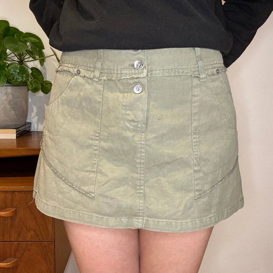 Vintage khaki  Extyn Cargo Skirt - womens 34" waist
