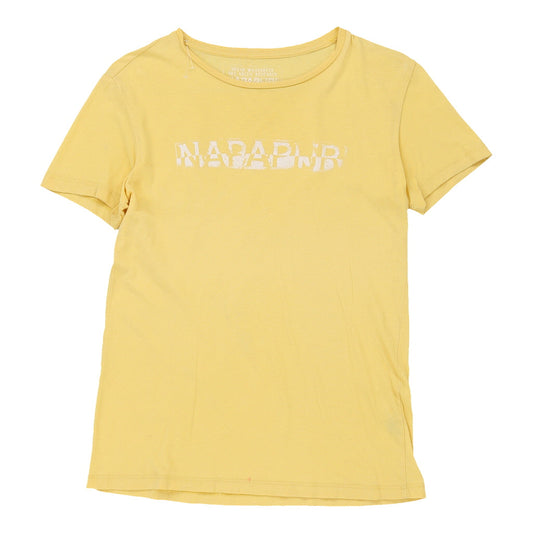 Vintage yellow Age 14-16 Napapijri T-Shirt - girls medium