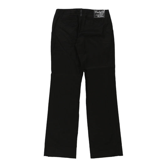 Vintage Gf Ferre Trousers - 30W UK 8 Black Viscose Blend