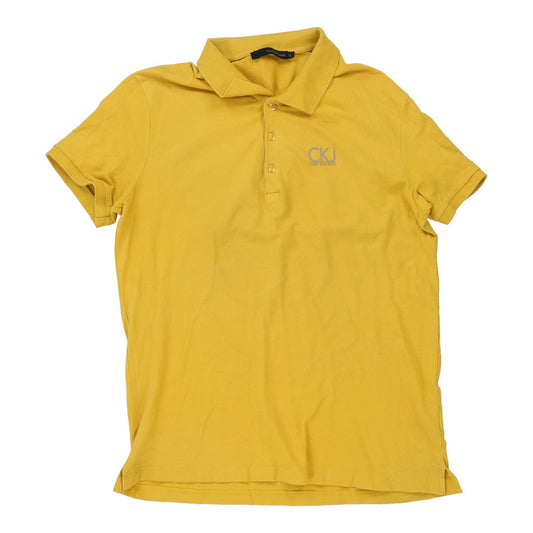 Vintage Calvin Klein Jeans Polo Shirt - XL Yellow Cotton
