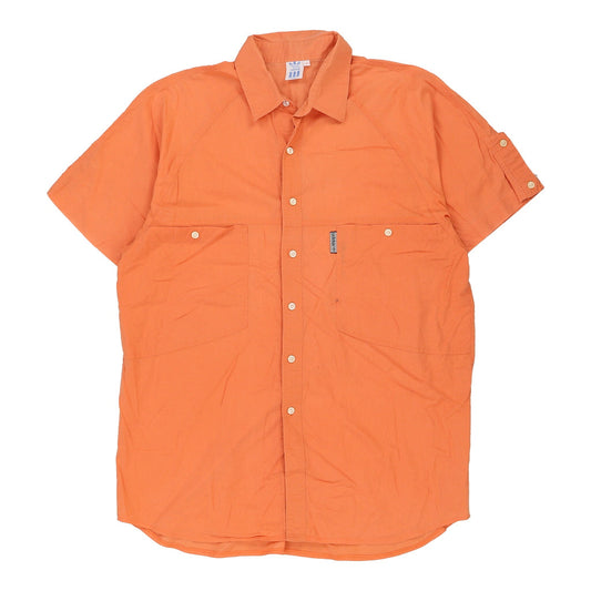 Vintage orange Adidas Short Sleeve Shirt - mens x-large