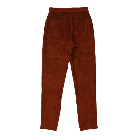 Vintage Massimo Rebechhi Trousers - 26W UK 6 Brown Suede