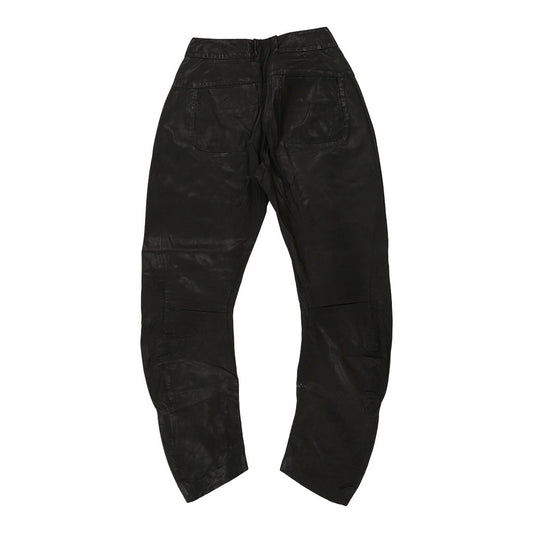 Vintage Unbranded Trousers - 26W UK 6 Black Leather