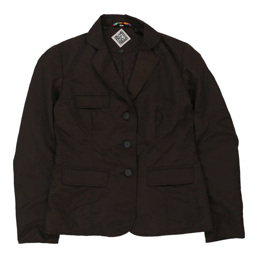 Vintage Tucano Urbano Blazer - Medium Brown Polyester Blend