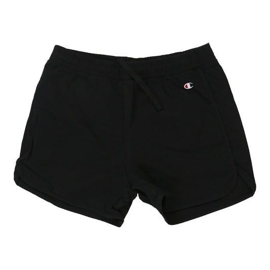 Vintage Champion Sport Shorts - Small Black Cotton Blend
