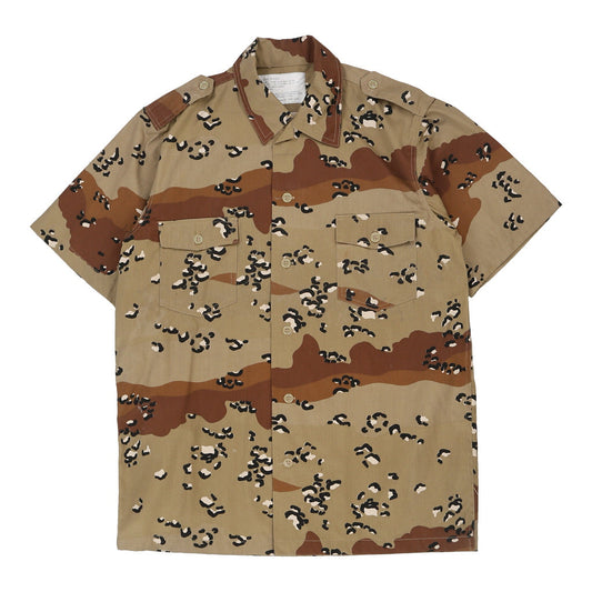 Vintage brown US Marine Corps M-94 Unbranded Shirt - mens large