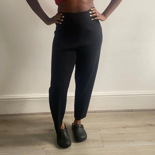 Vintage black Burberry Trousers - womens 32" waist